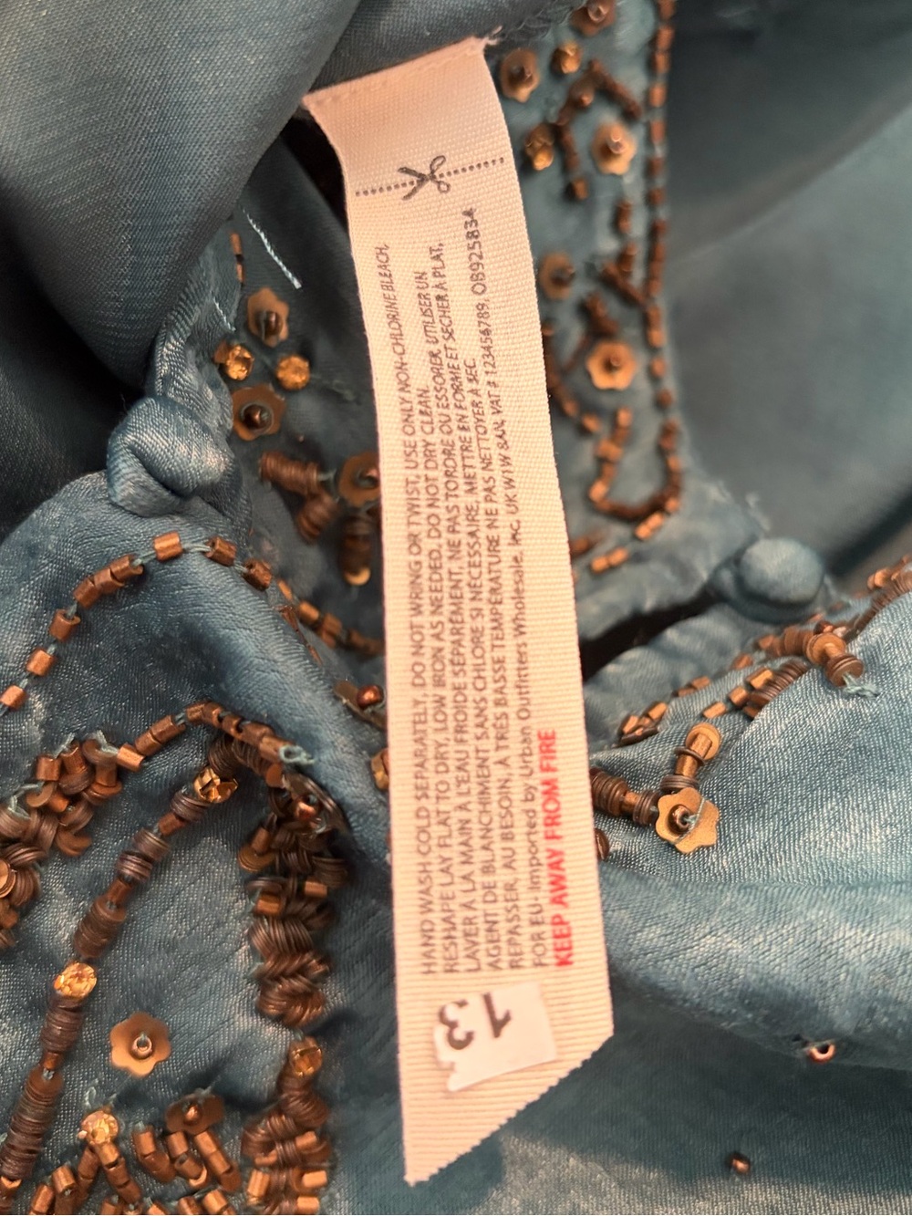 Free People Embellished Teal Halter Cami Top - Picture 12 of 12